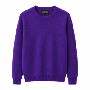 Purple Round-Neck Sweater ( 100% cashmere )