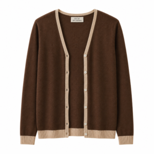 Brown twin set cardigan ( 60% silk & 40% cashmere )